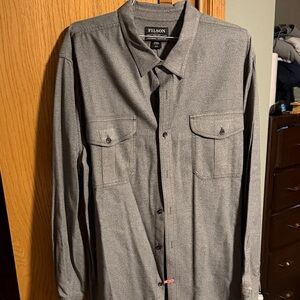 Filson Gray Casual Button Down Shirt